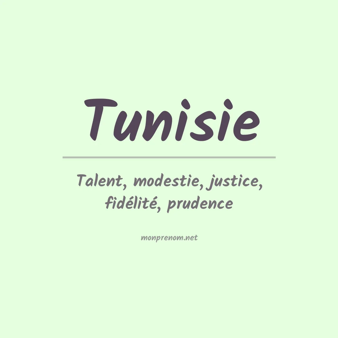 Signification du prénom Tunisie