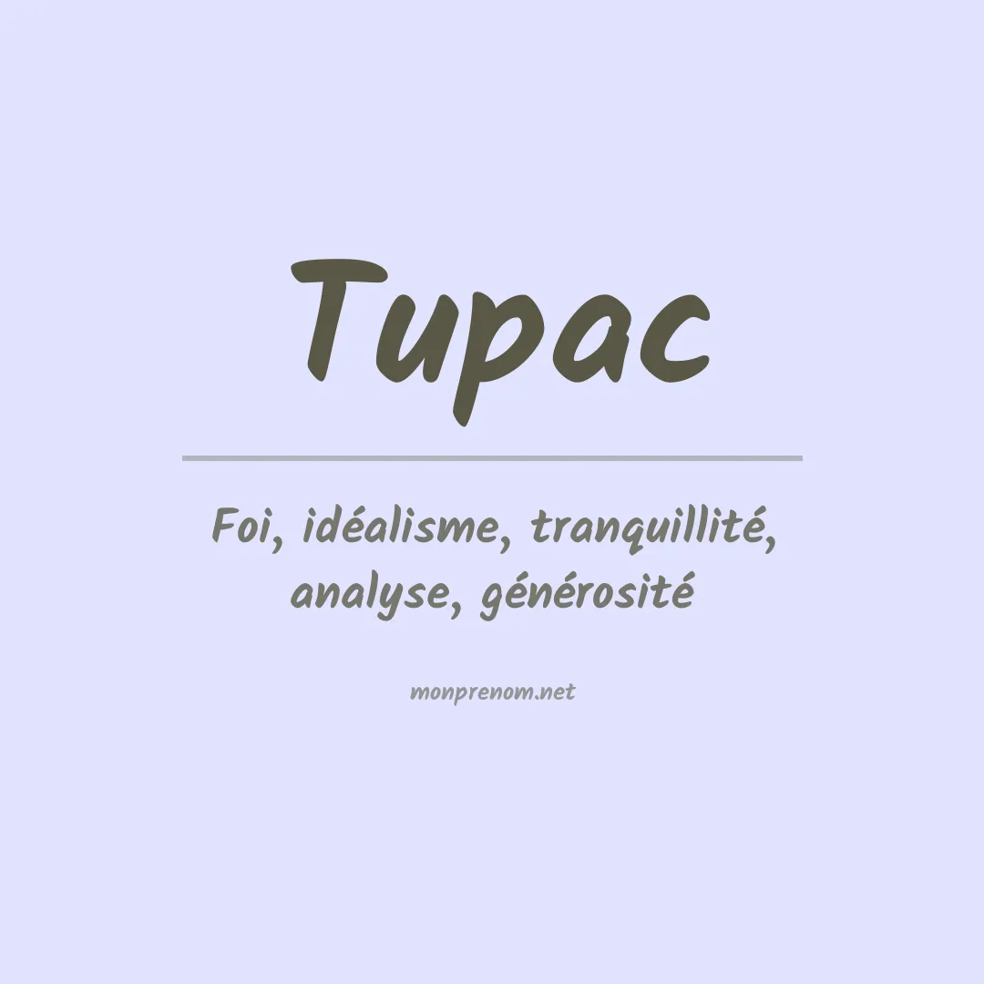 Prénom Tupac