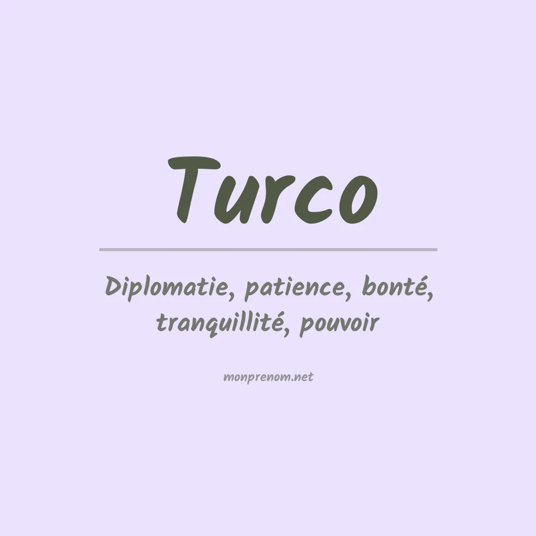 Prénom Turco