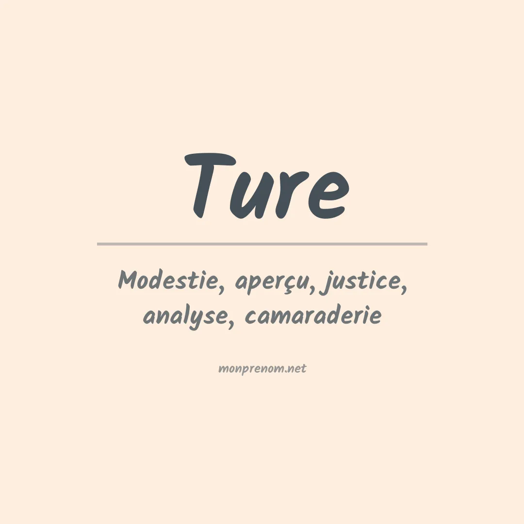 Signification du prénom Ture