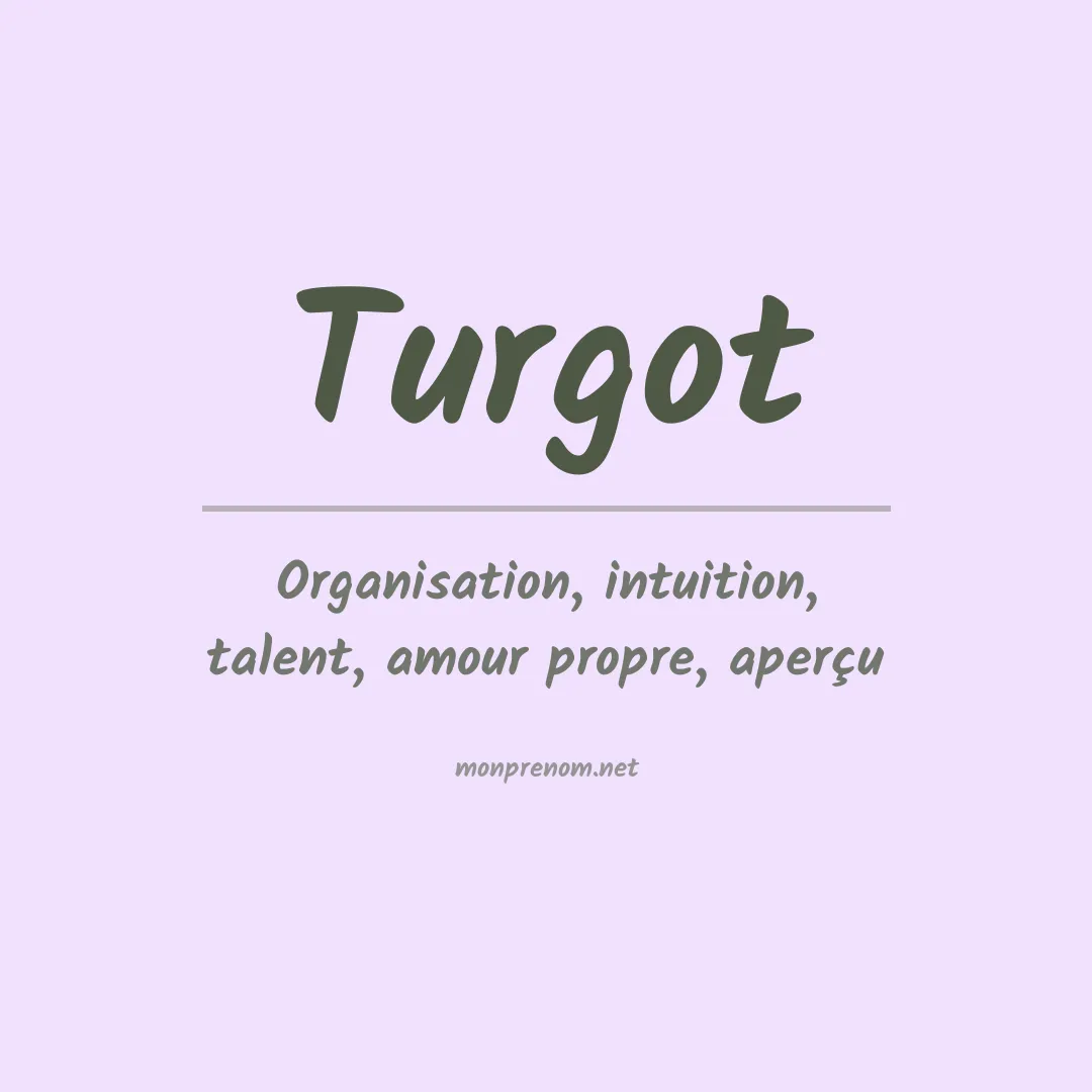 Signification du prénom Turgot