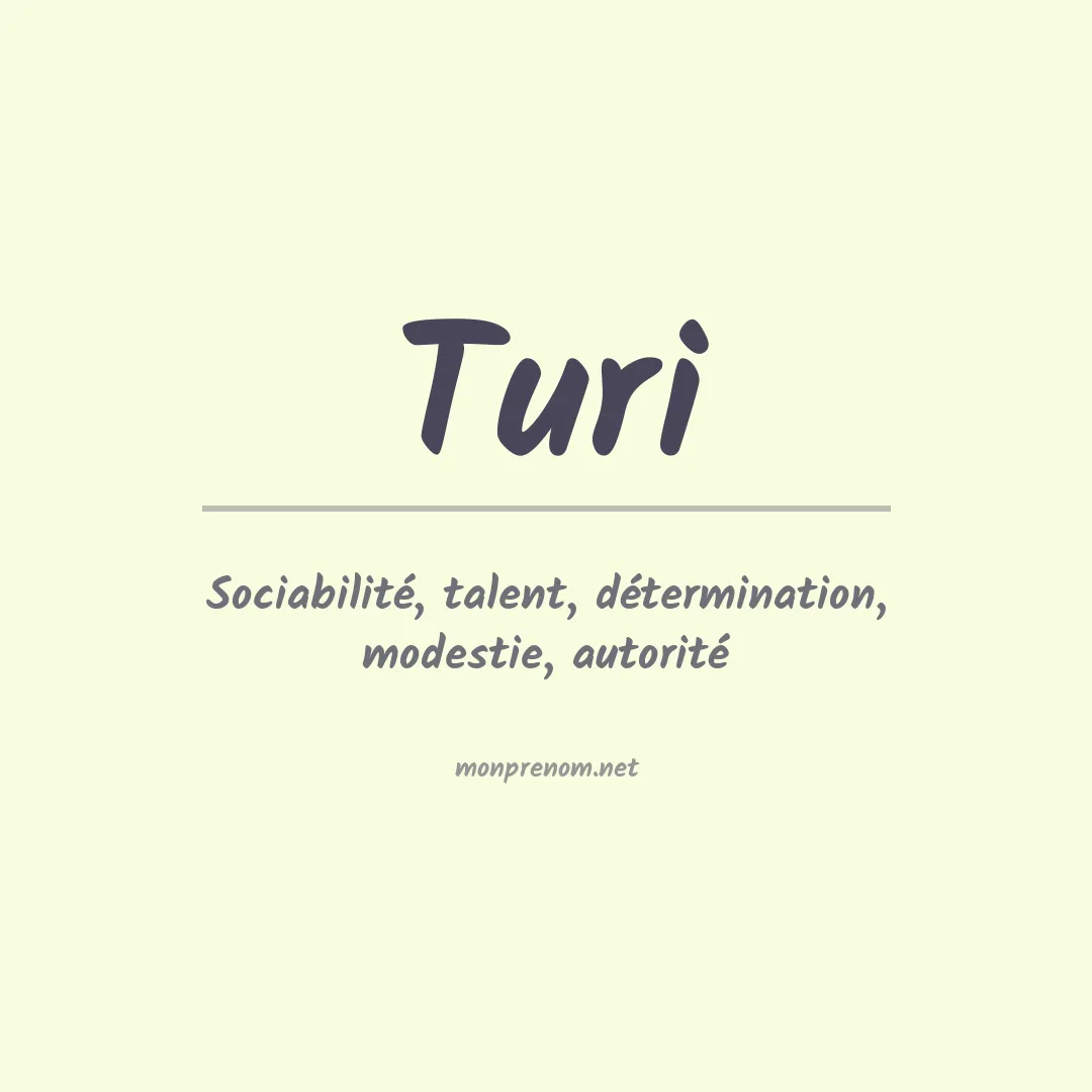 Prénom Turi