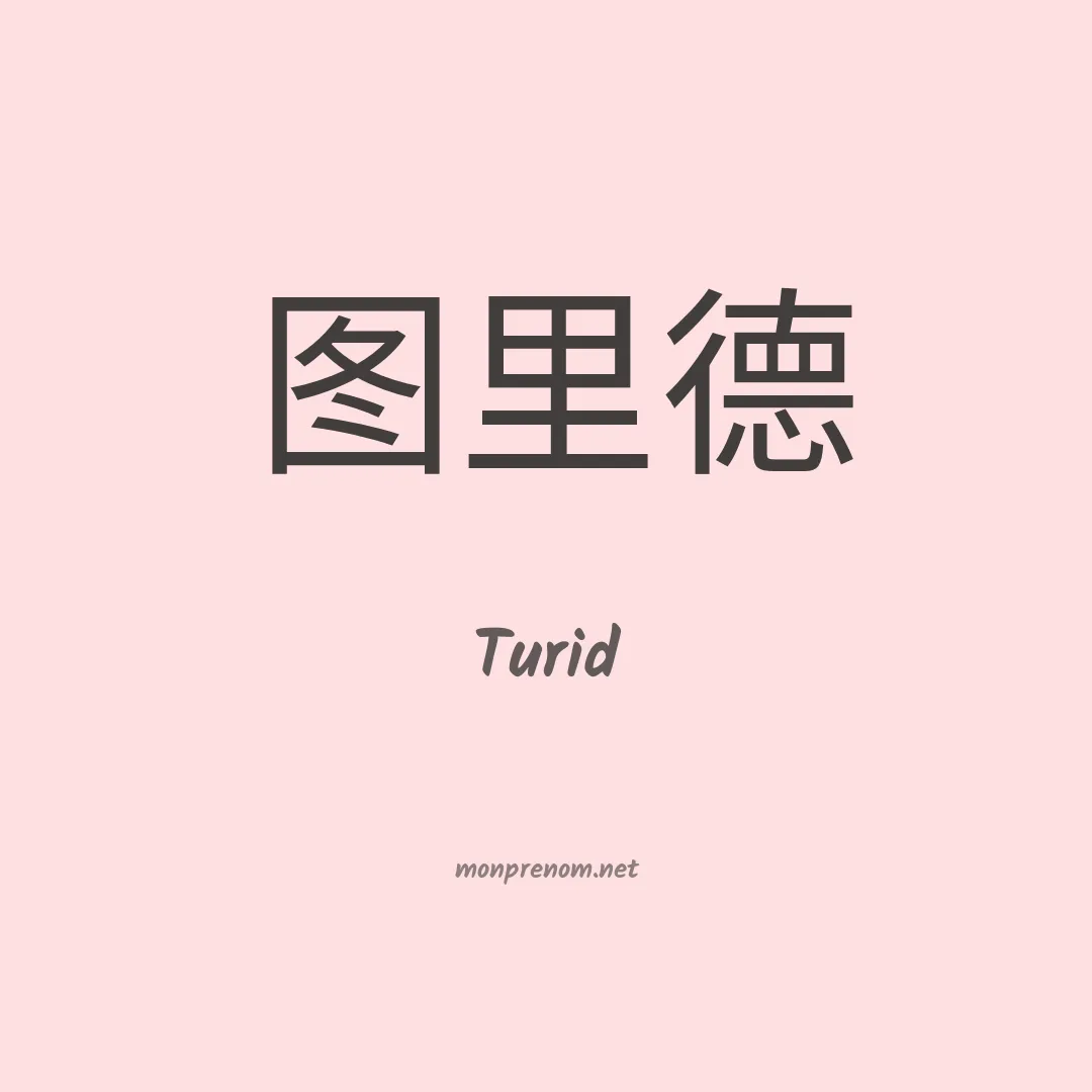 Turid en chinois