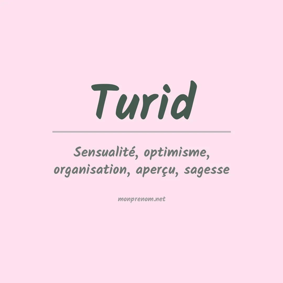 Signification du prénom Turid