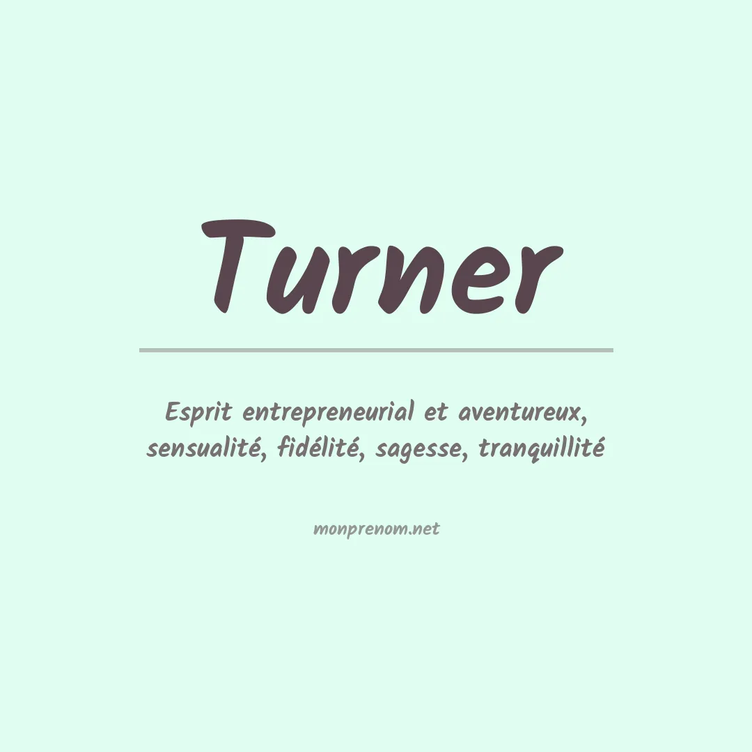 Prénom Turner