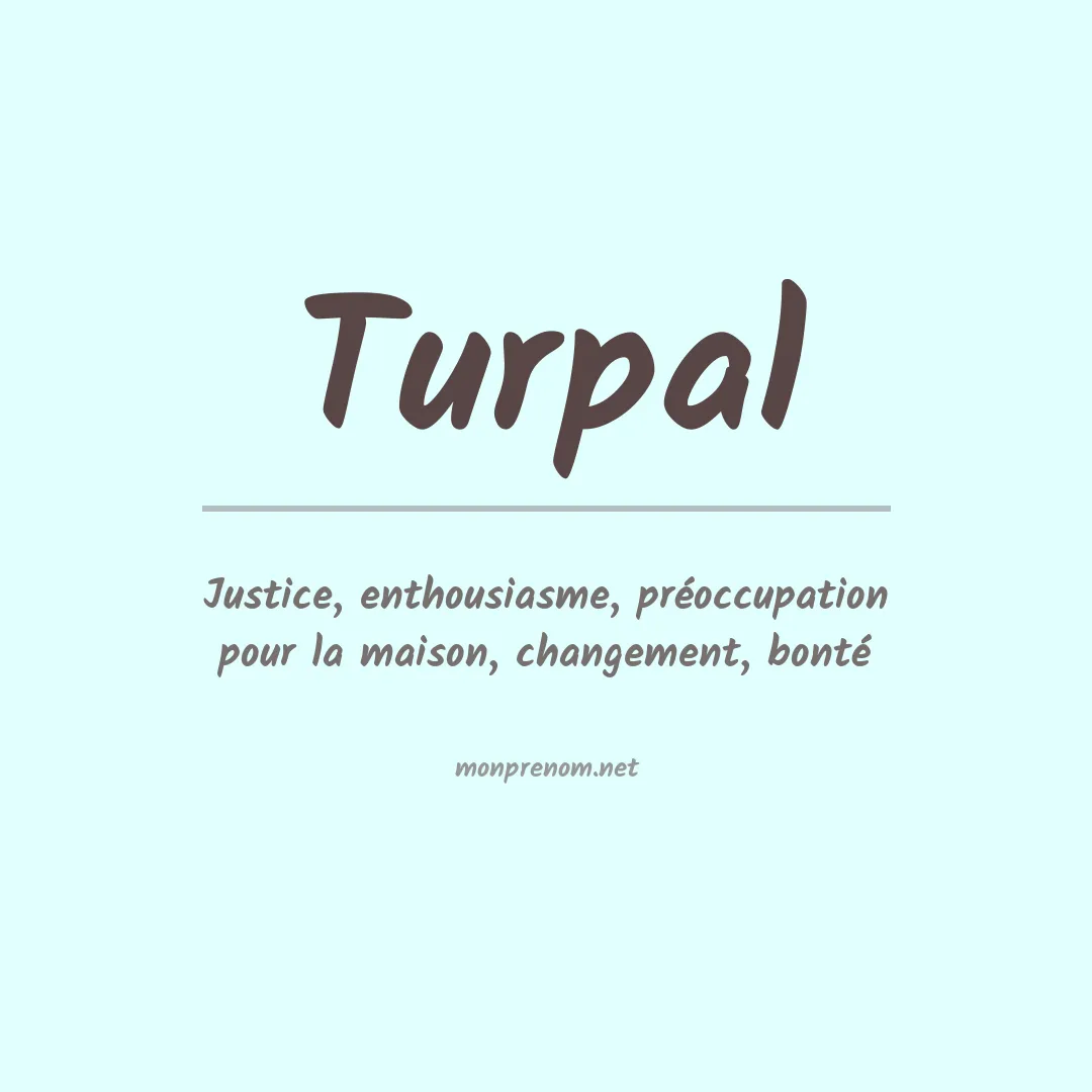 Signification du prénom Turpal
