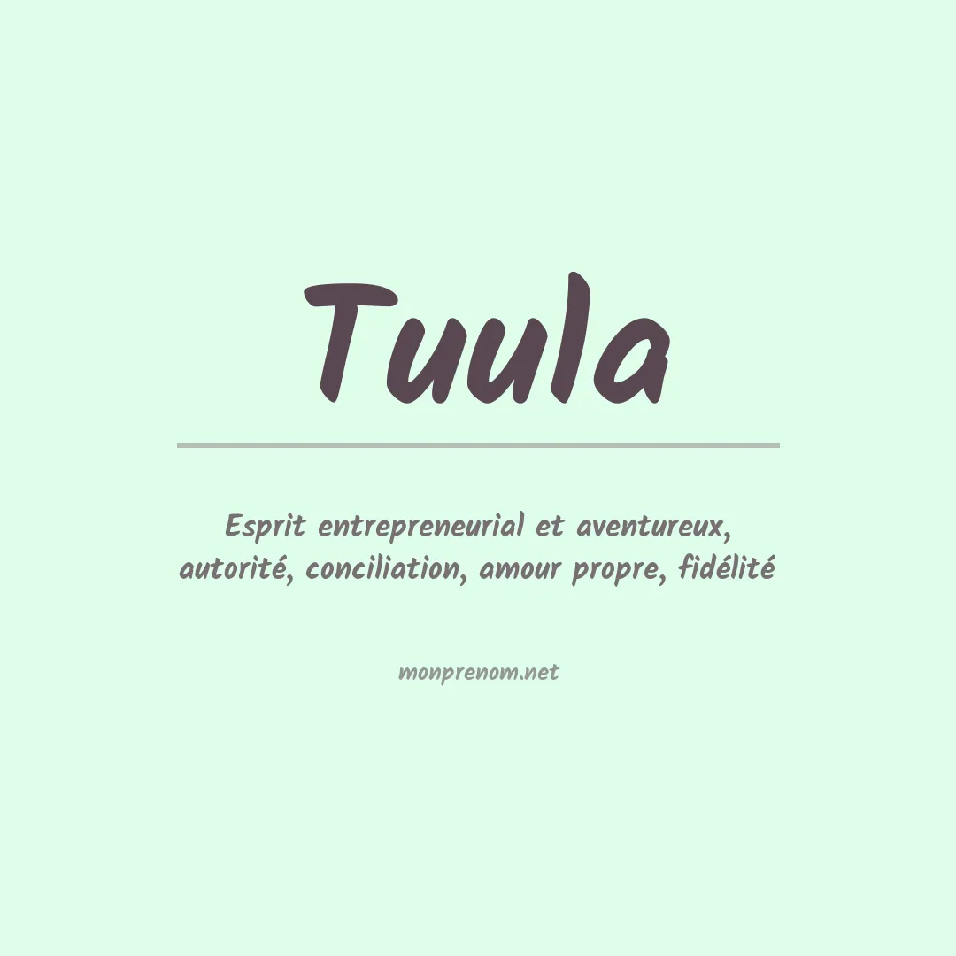 Signification du prénom Tuula