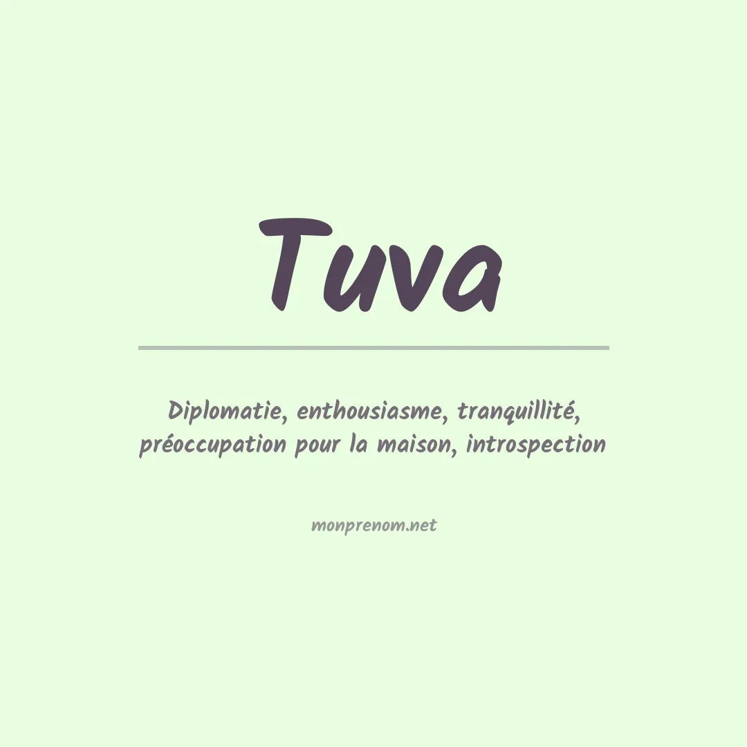 Signification du prénom Tuva