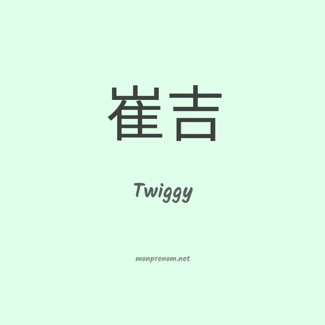 Twiggy en chinois