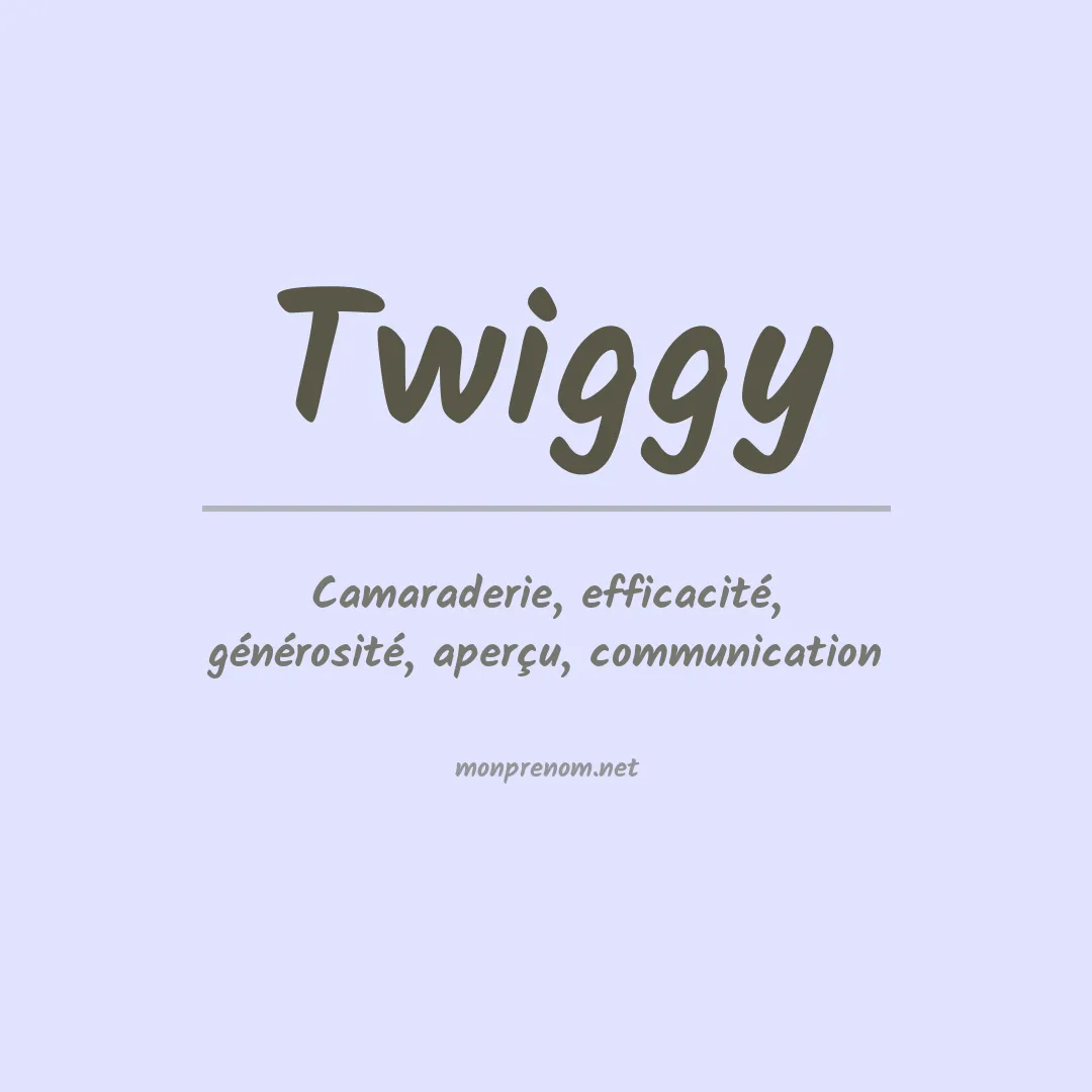 Signification du prénom Twiggy