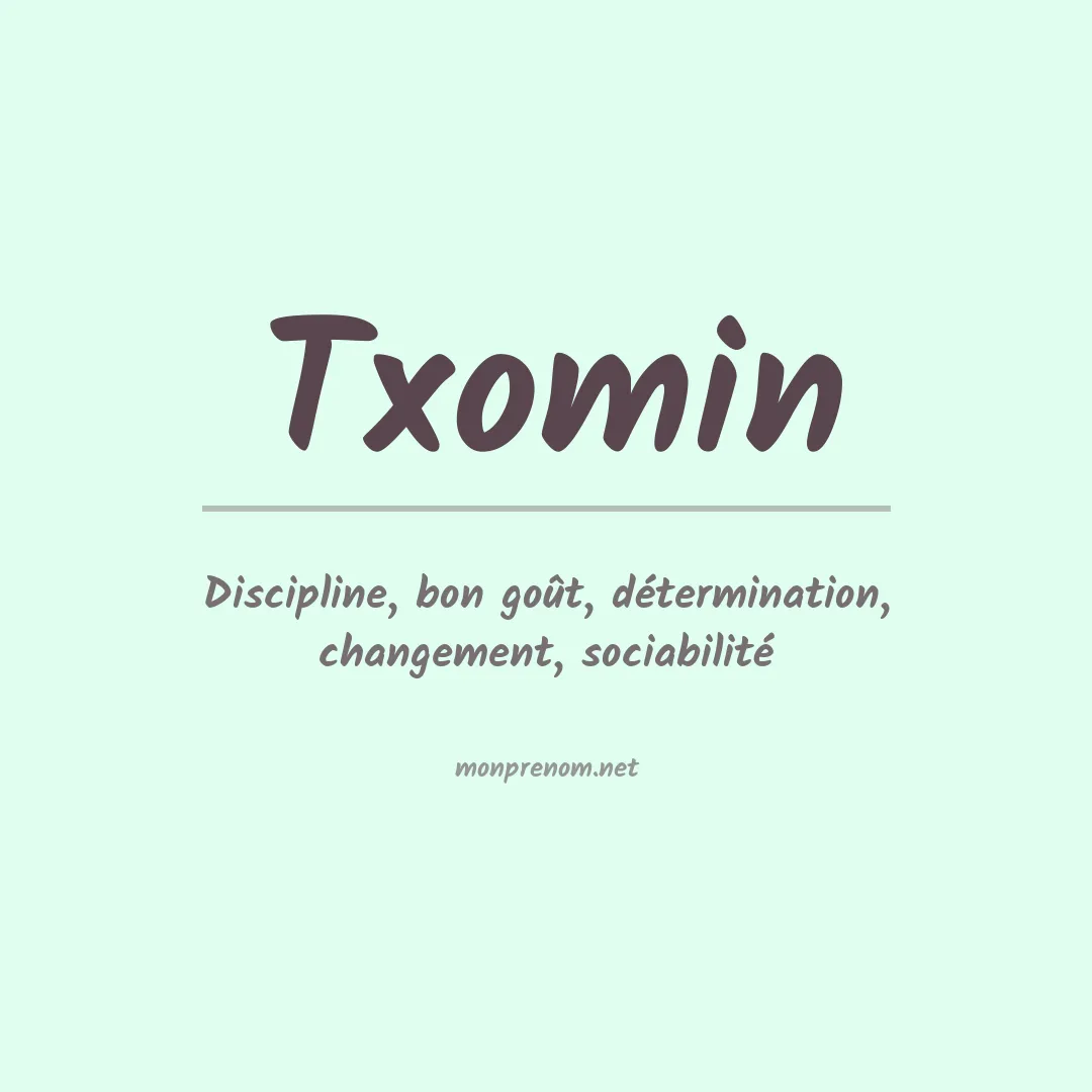 Prénom Txomin