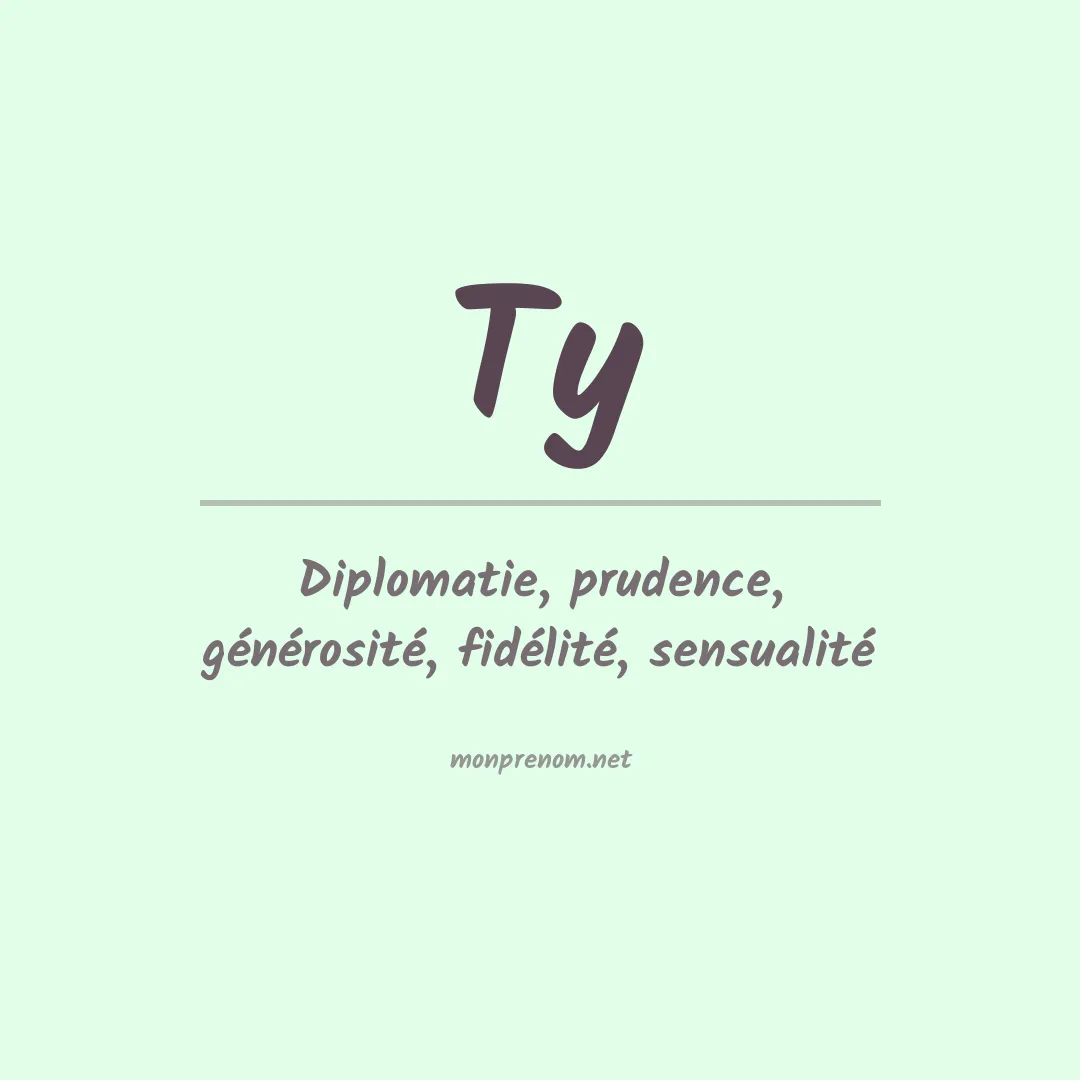Prénom Ty