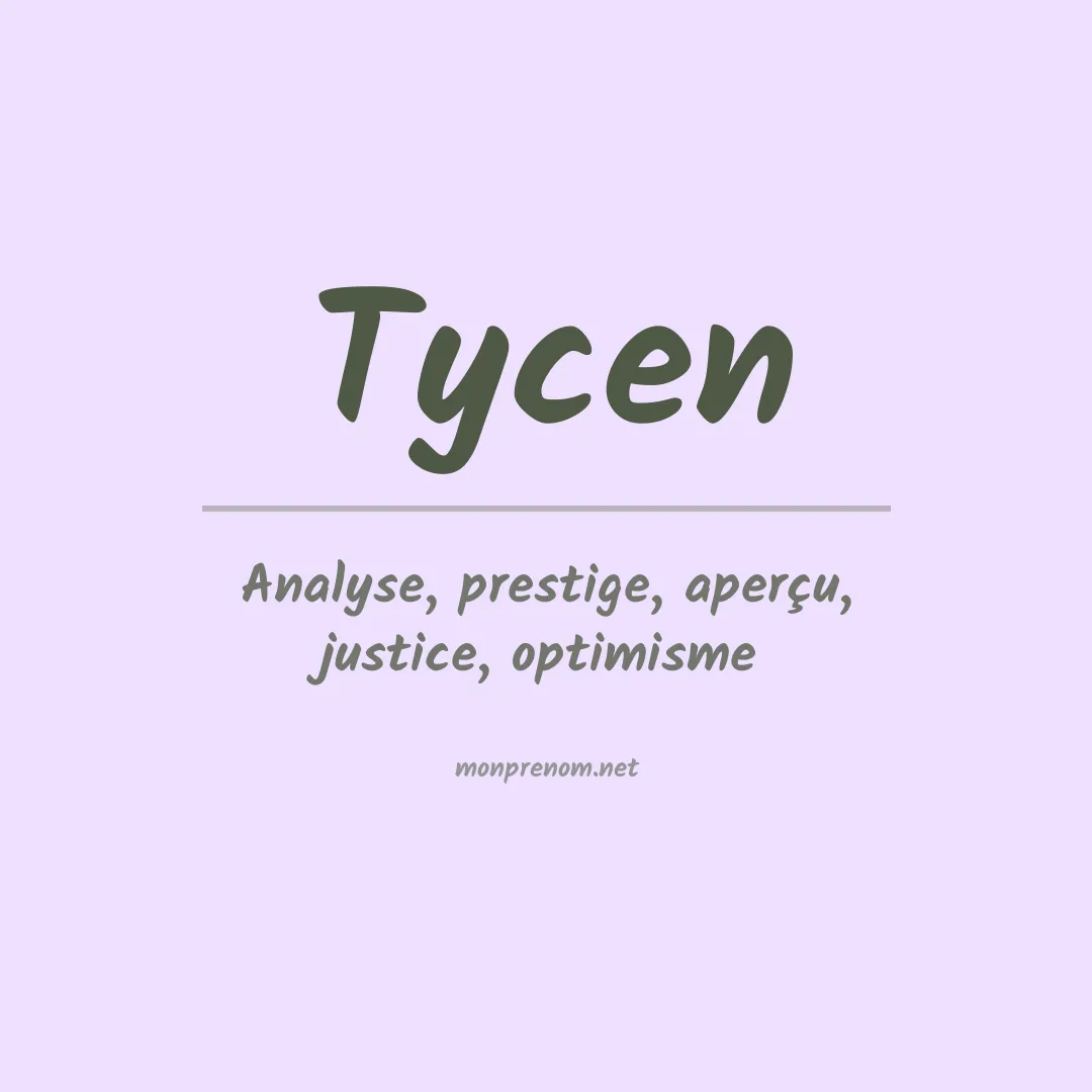 Prénom Tycen
