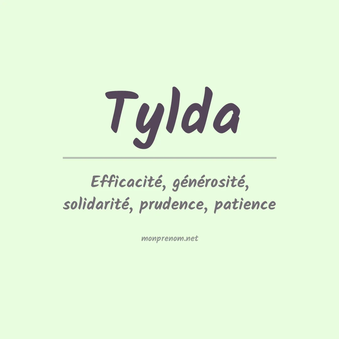 Signification du prénom Tylda