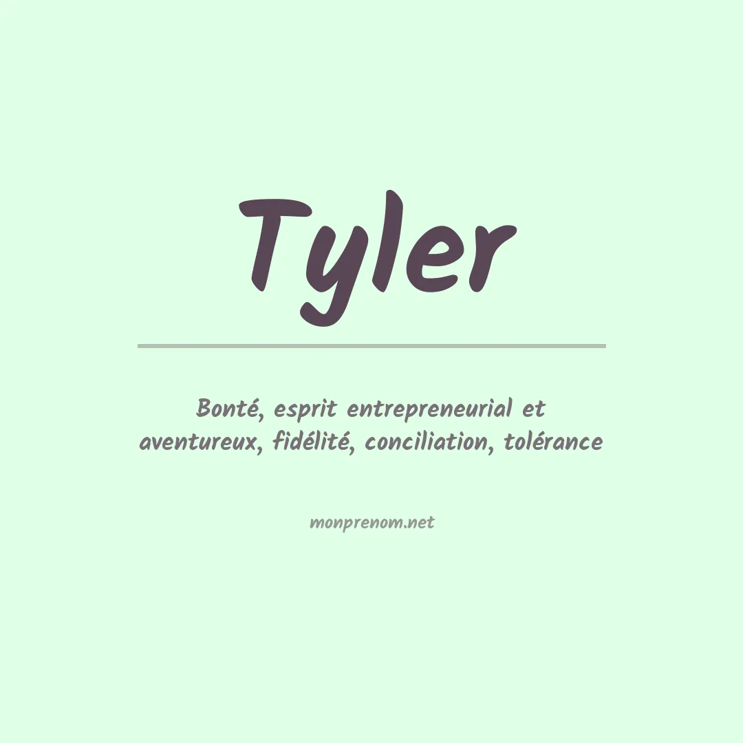 Prénom Tyler