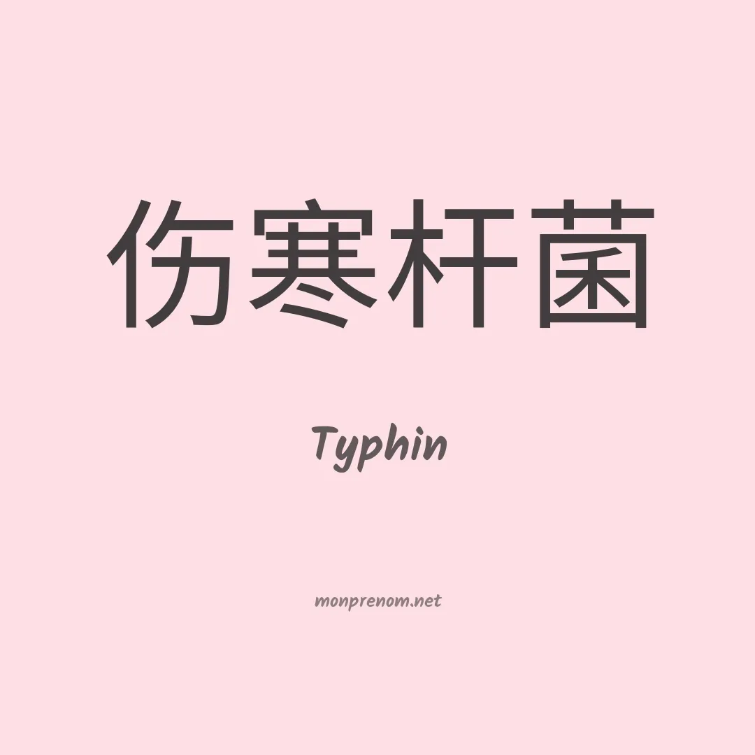 Typhin en chinois