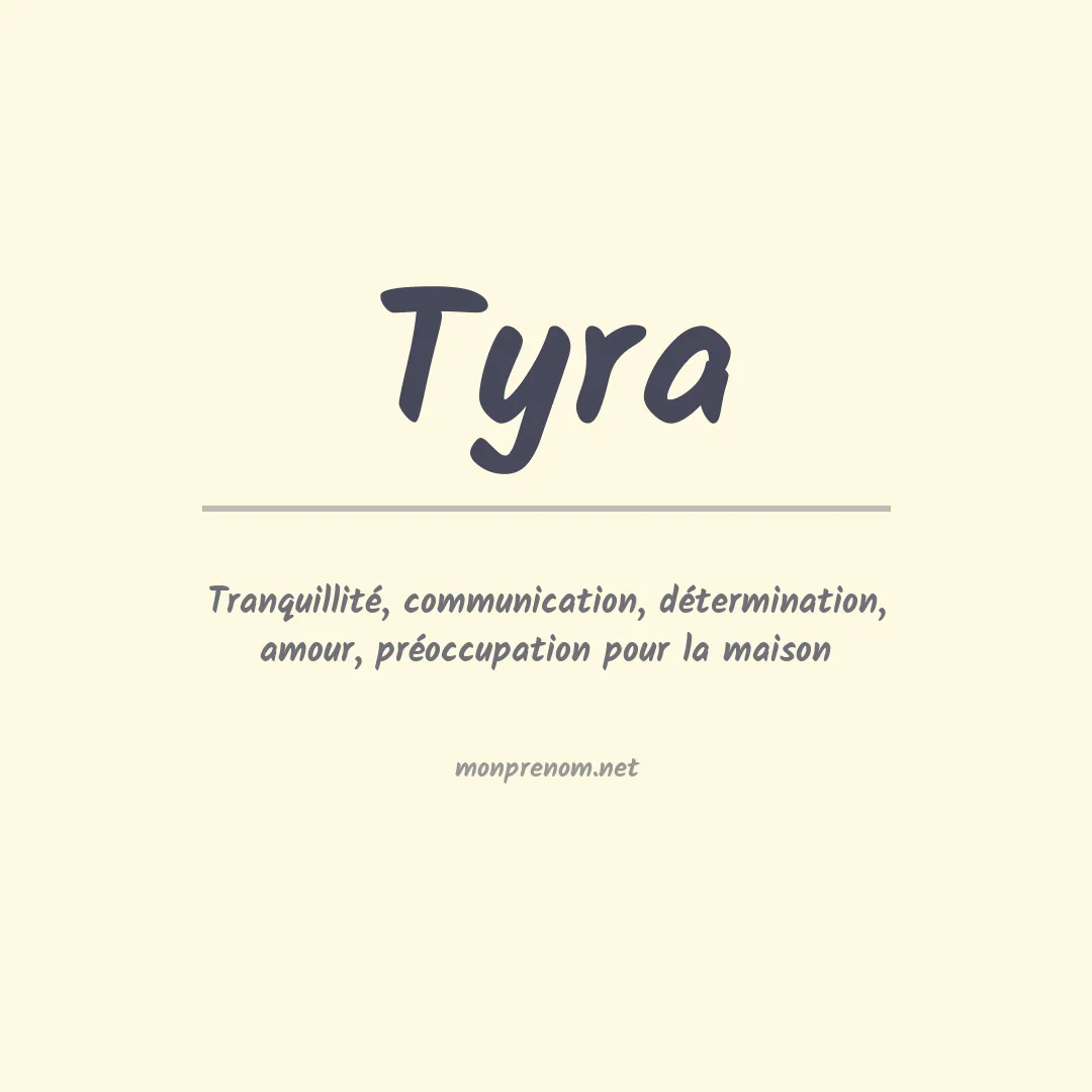 Prénom Tyra
