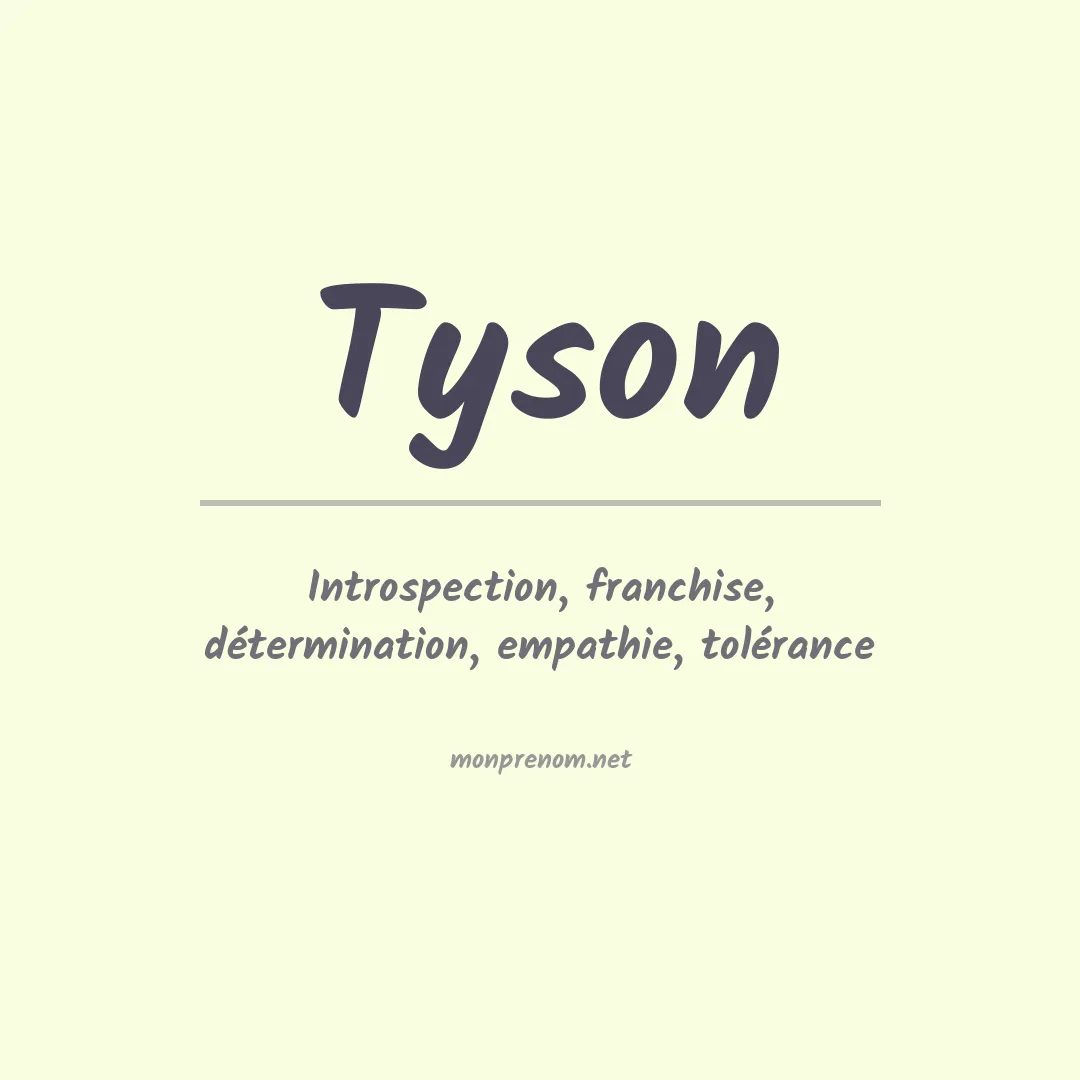 Prénom Tyson