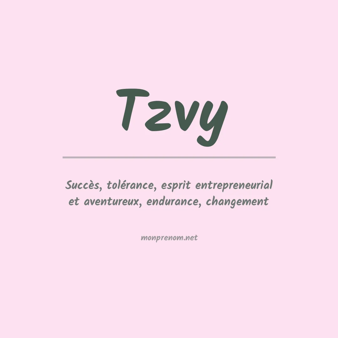 Signification du prénom Tzvy