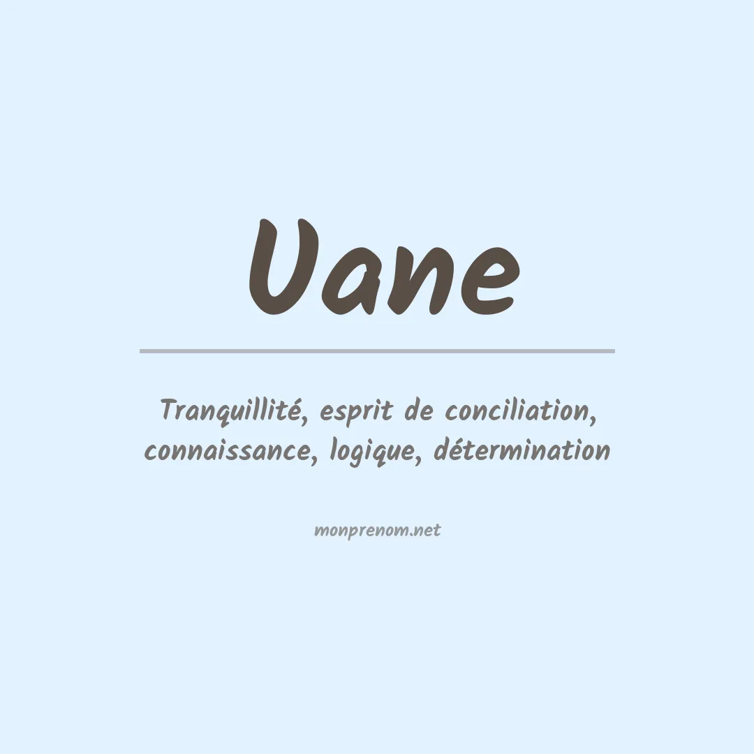 Signification du prénom Uane