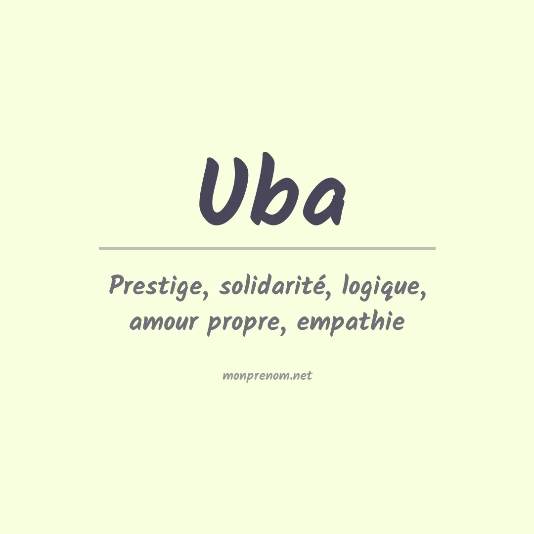 Prénom Uba
