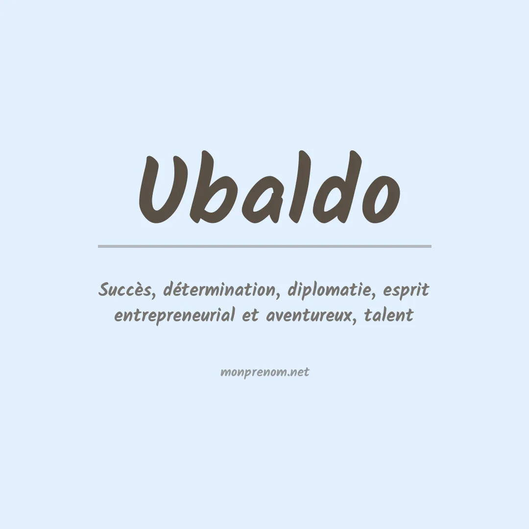 Prénom Ubaldo