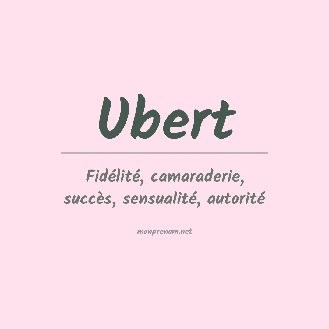 Prénom Ubert