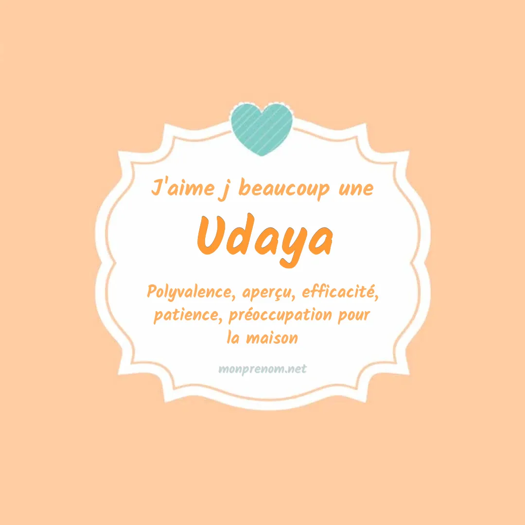 J'aime beaucoup Udaya