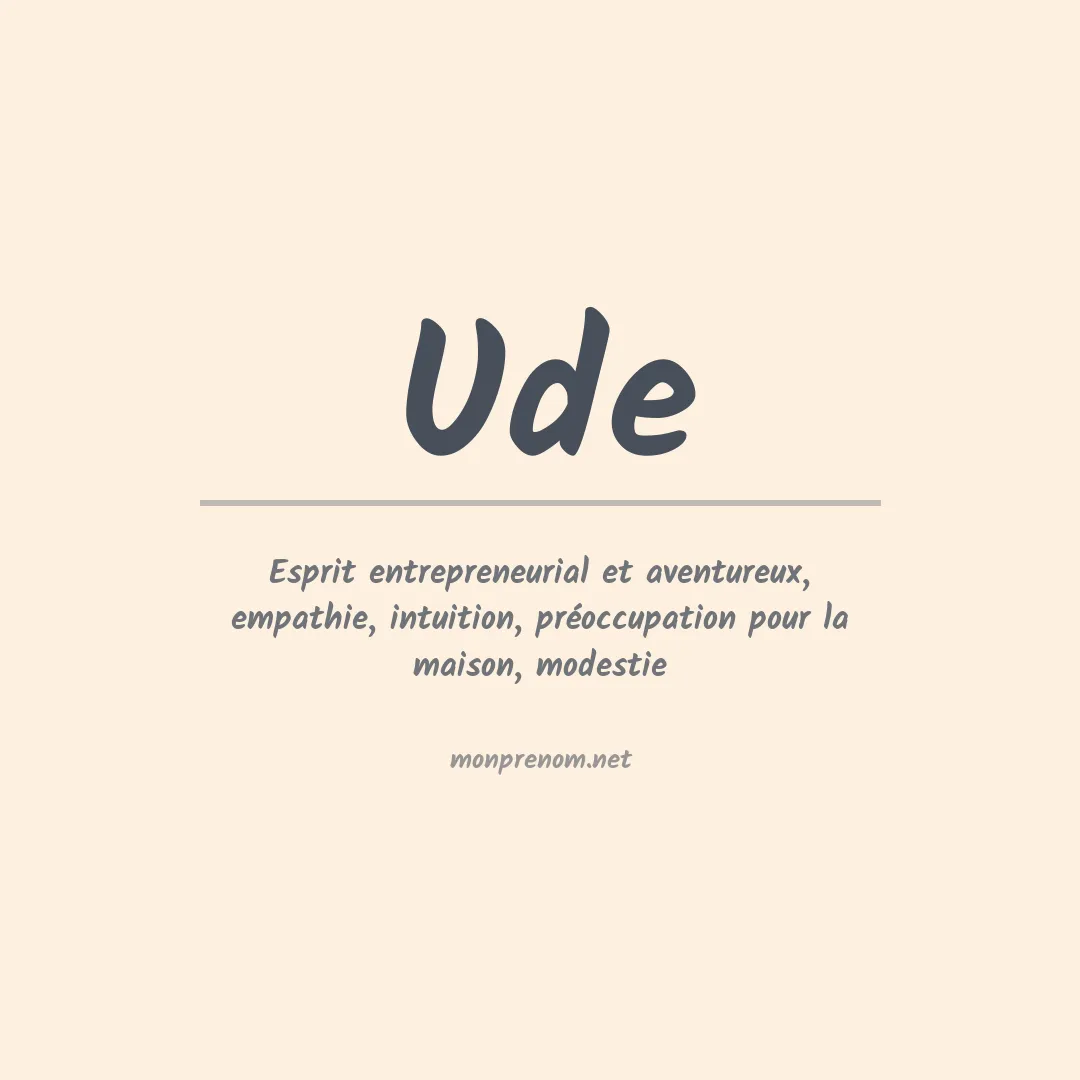 Prénom Ude
