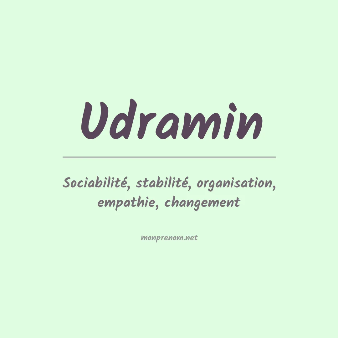 Prénom Udramin