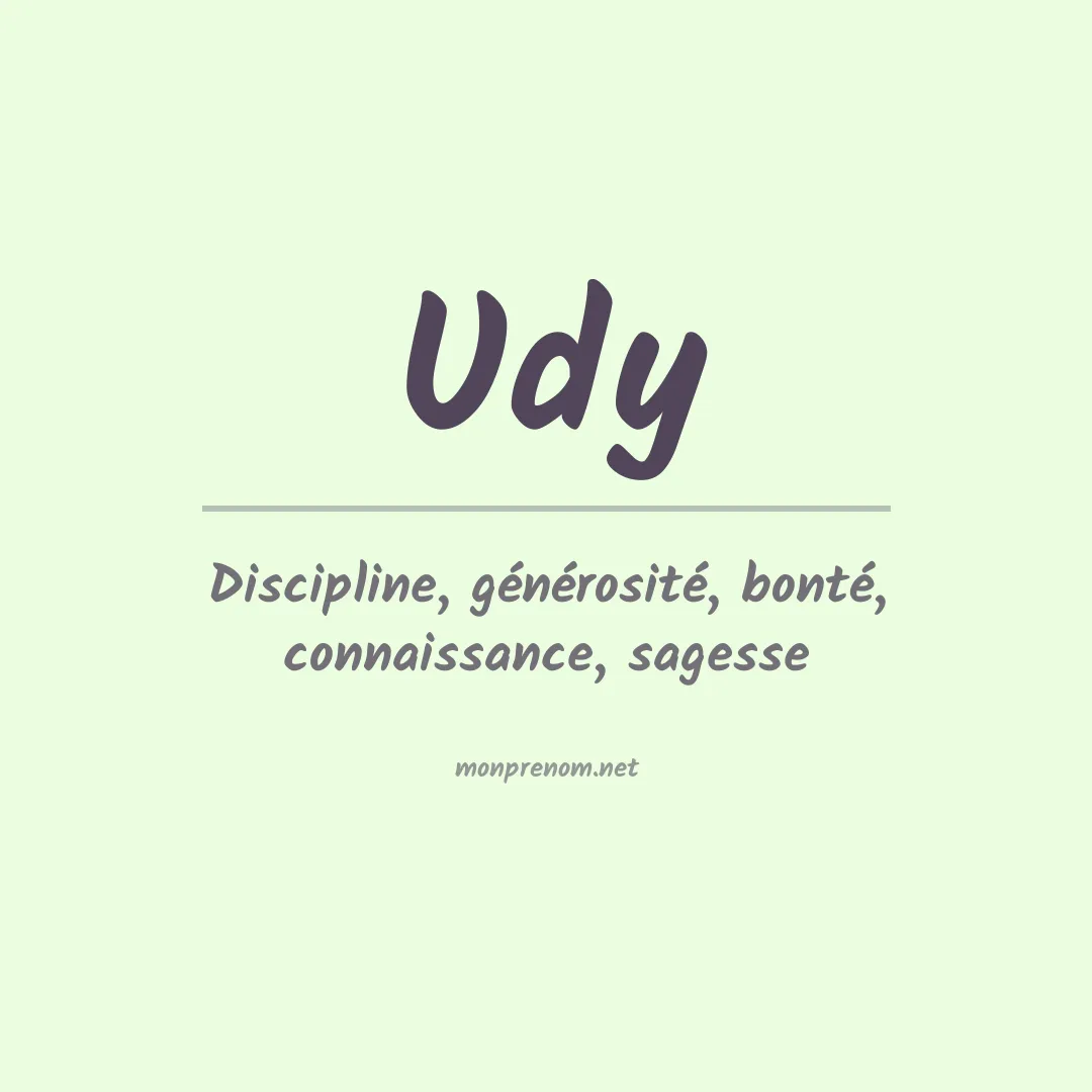 Prénom Udy