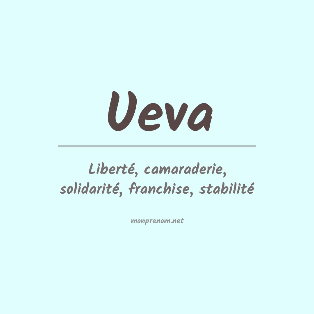 Signification du prénom Ueva