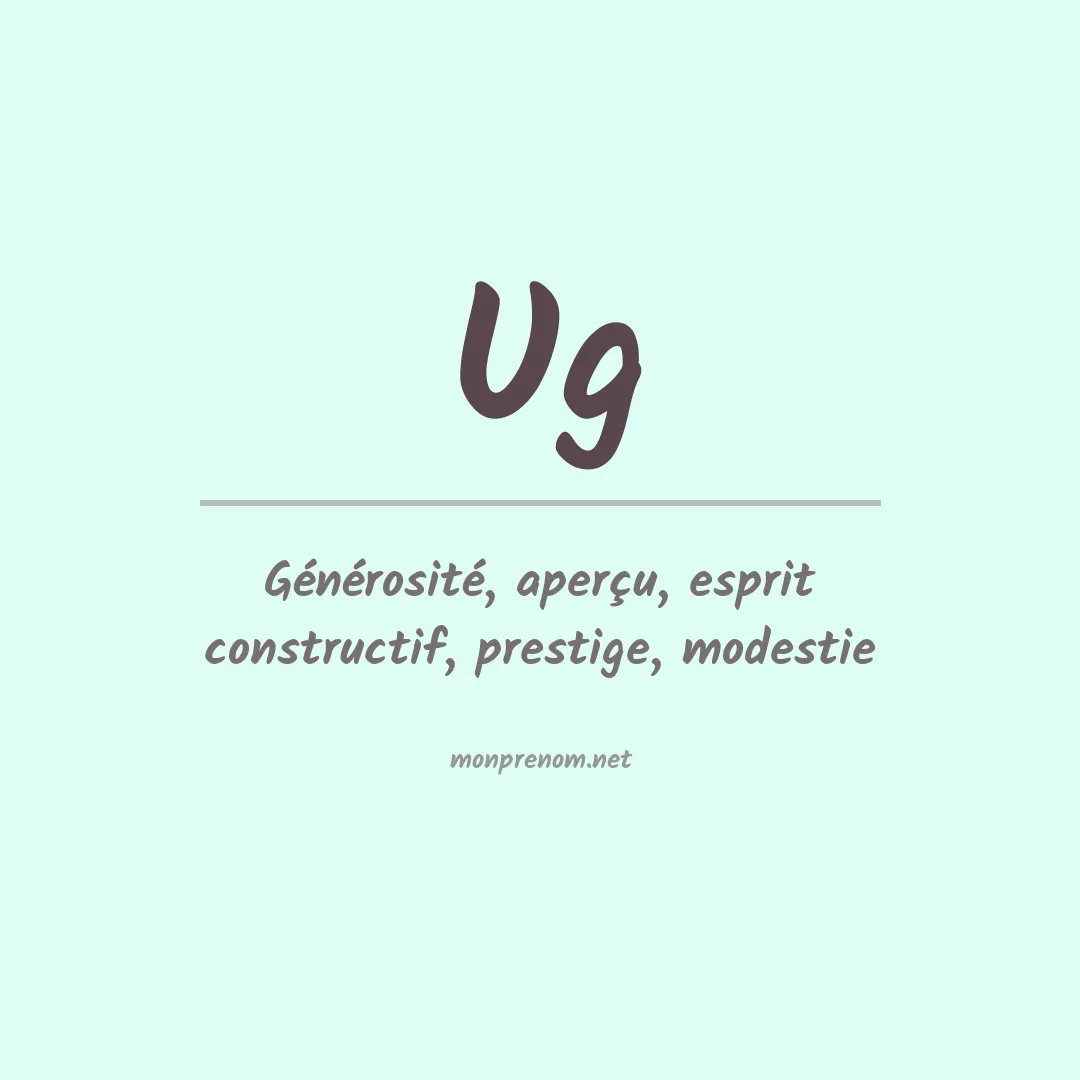 Signification du prénom Ug