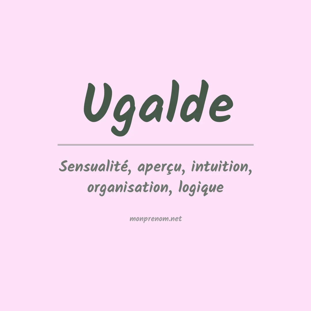 Prénom Ugalde
