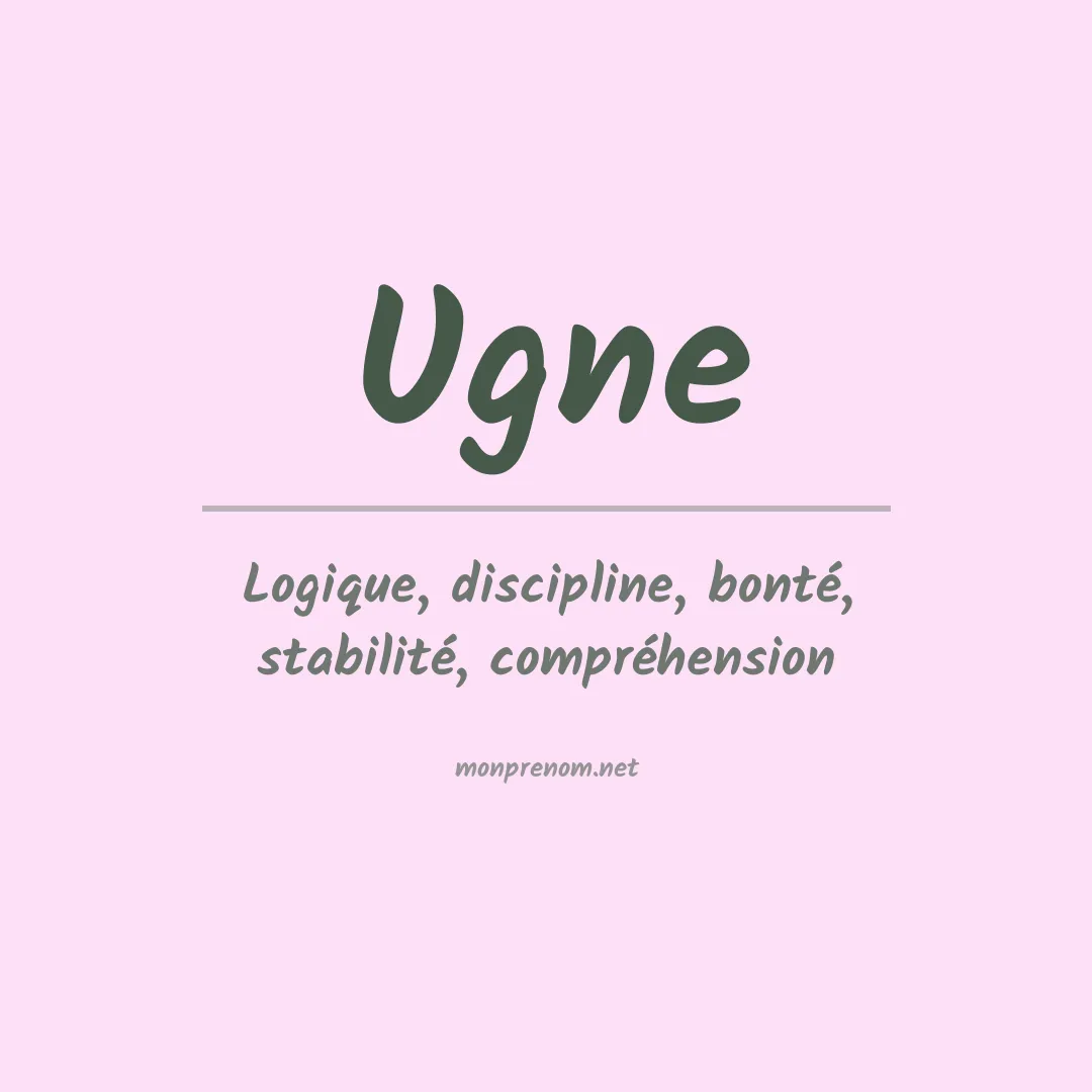 Signification du prénom Ugne