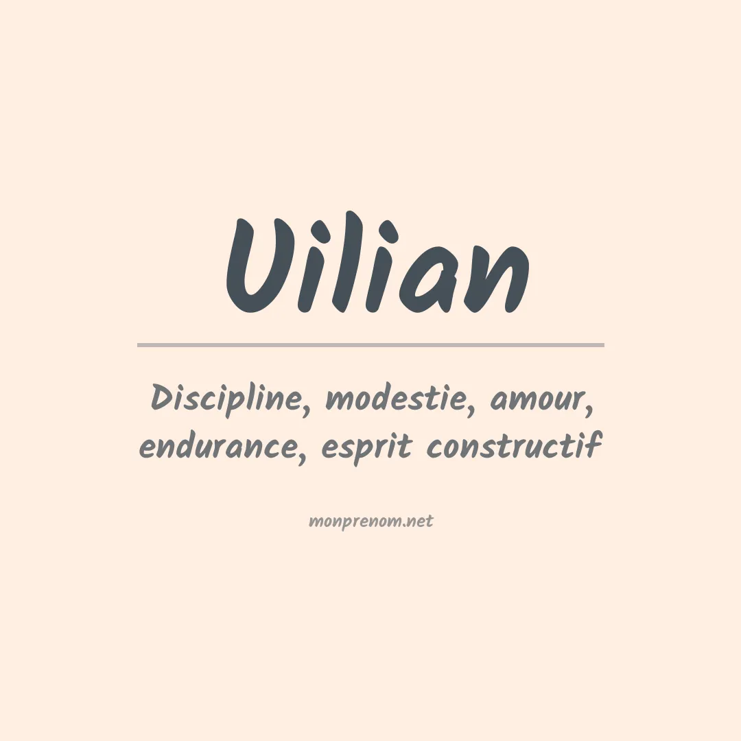 Prénom Uilian