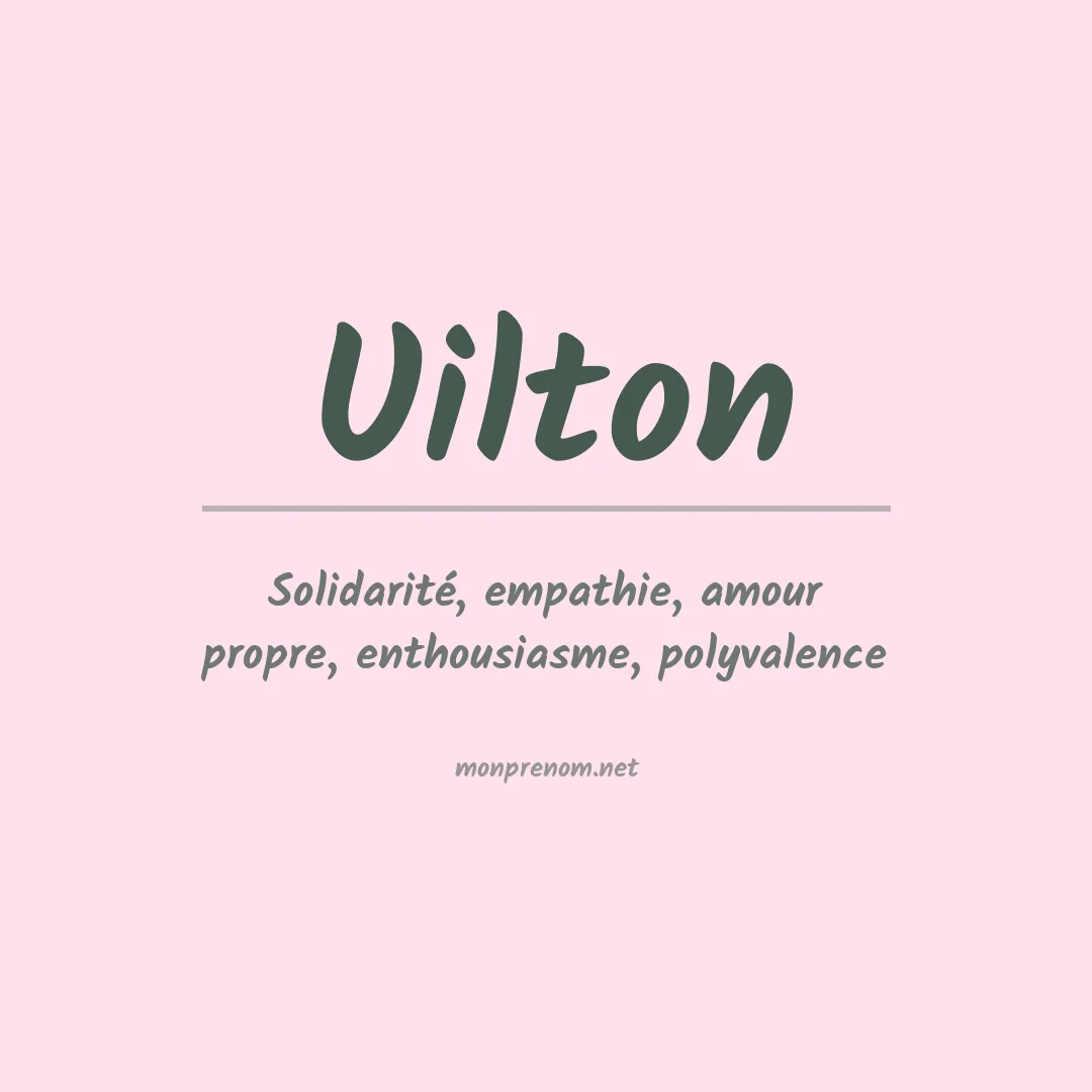 Prénom Uilton