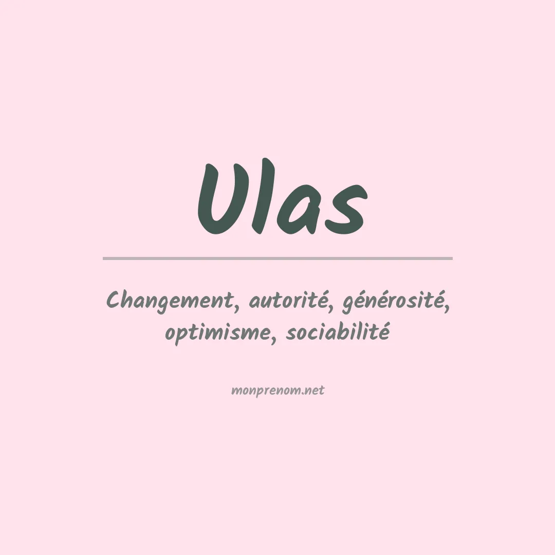 Prénom Ulas