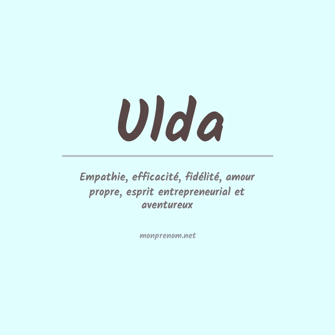 Prénom Ulda