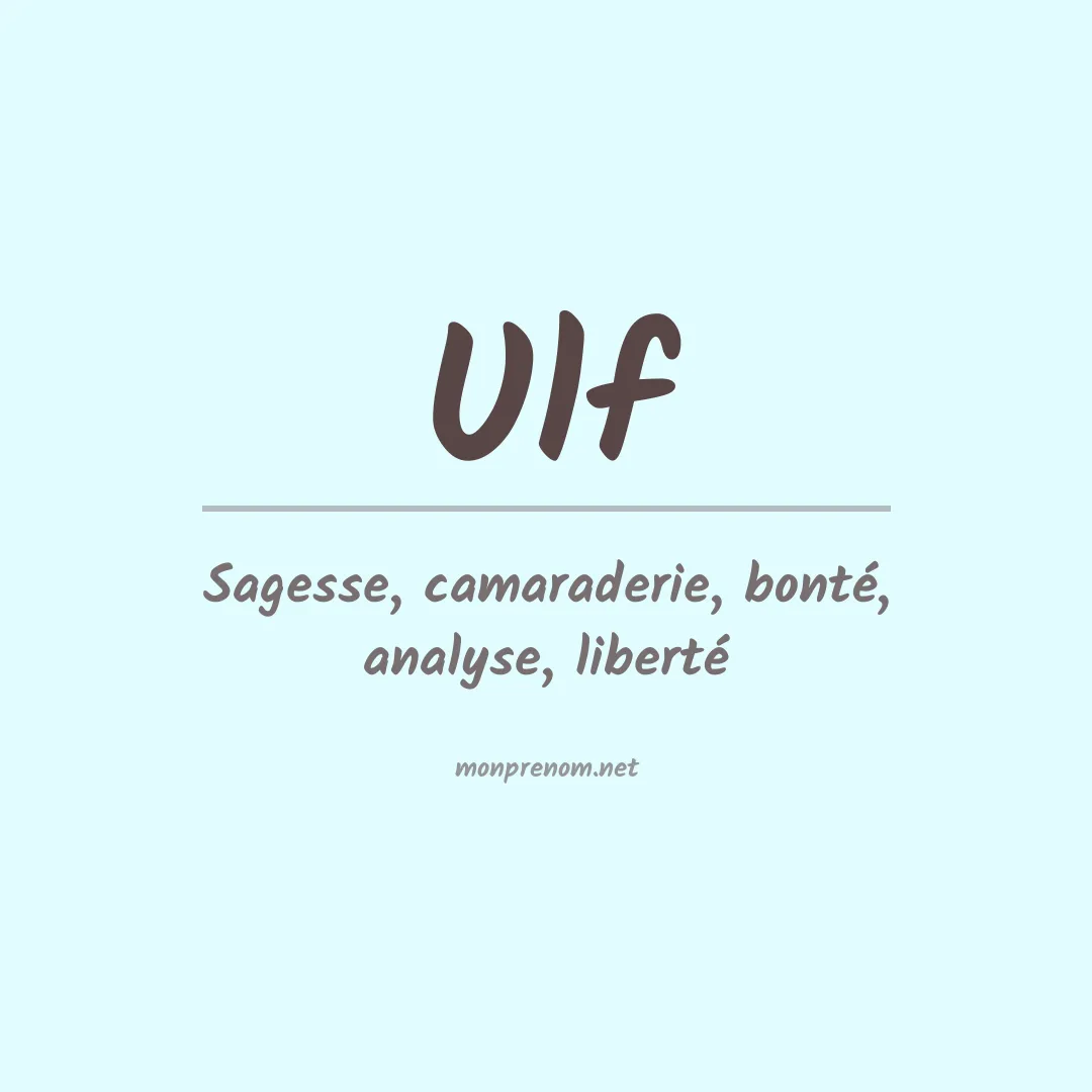Prénom Ulf