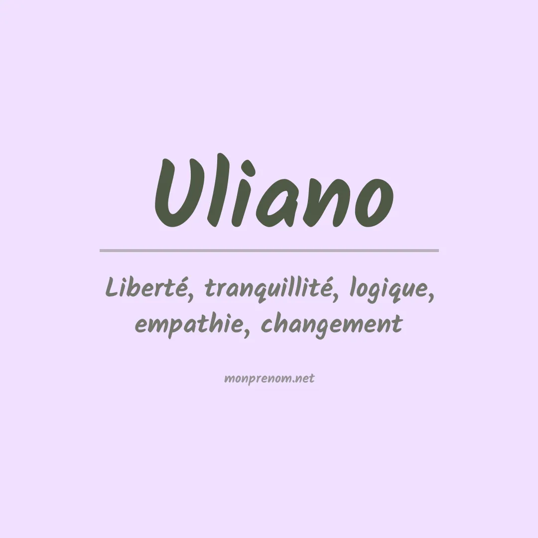 Prénom Uliano