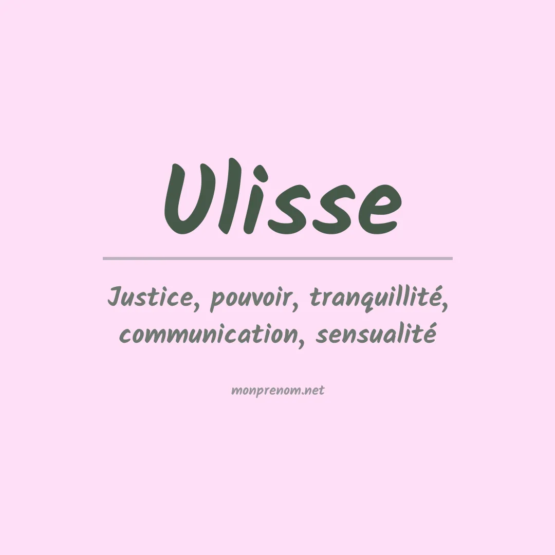 Prénom Ulisse