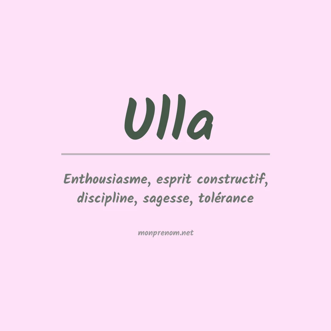 Prénom Ulla