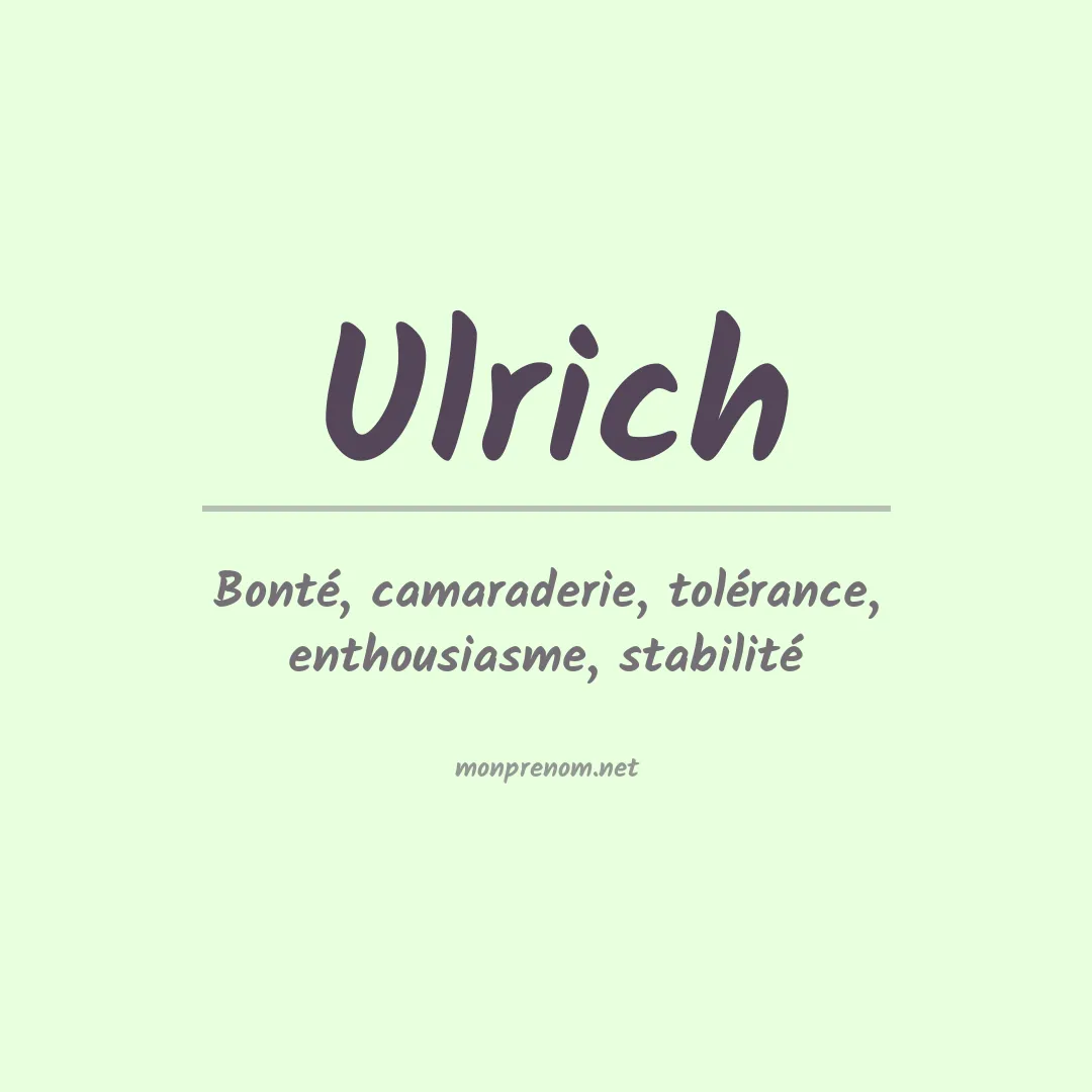 Prénom Ulrich