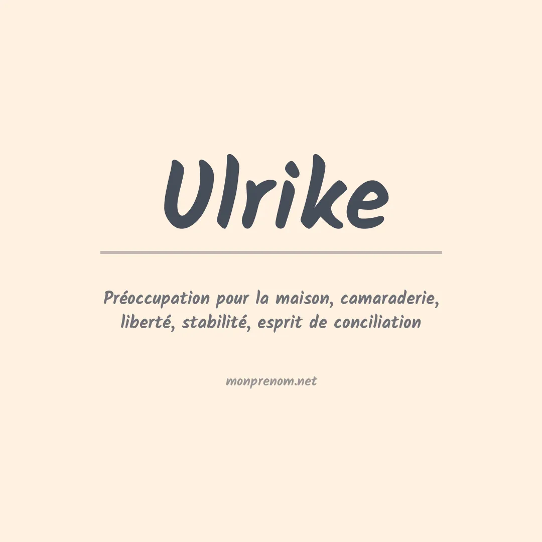 Prénom Ulrike