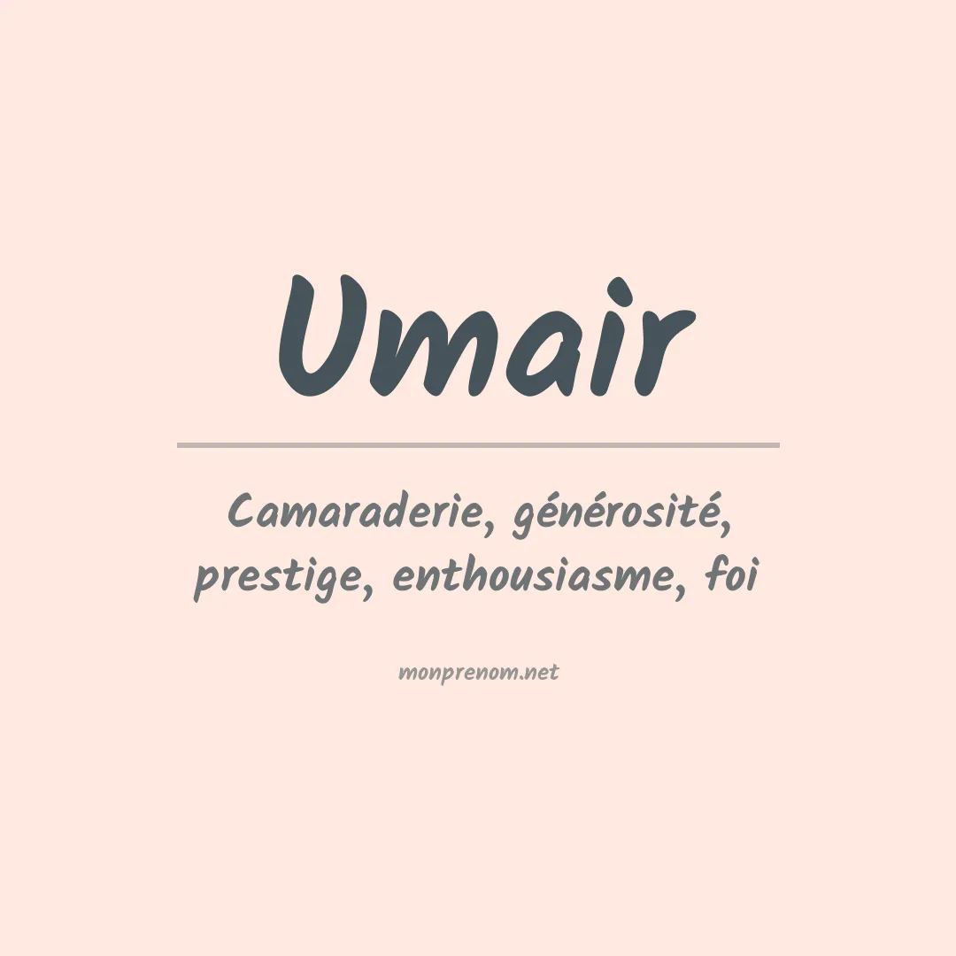 Signification du prénom Umair