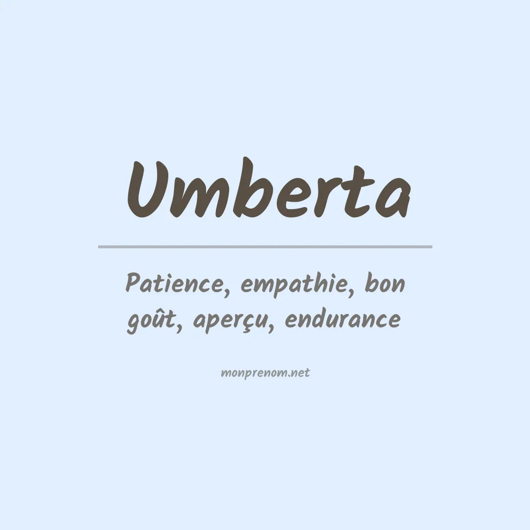 Prénom Umberta