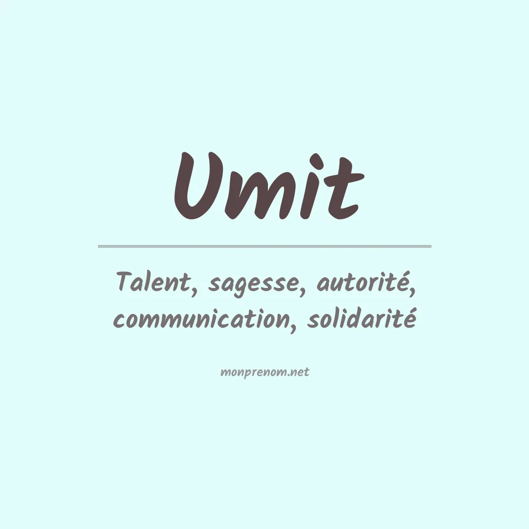 Prénom Umit