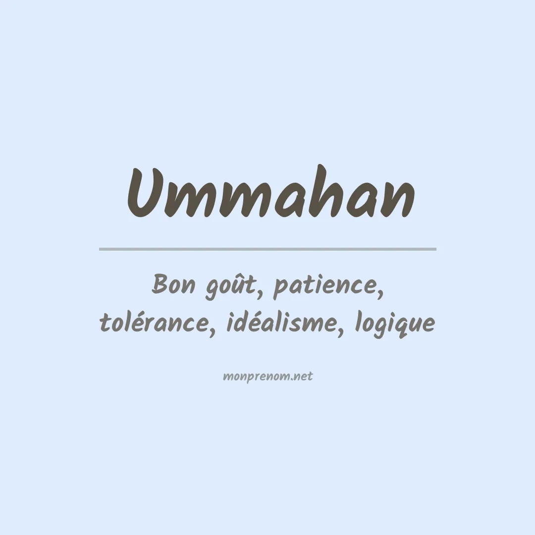Prénom Ummahan