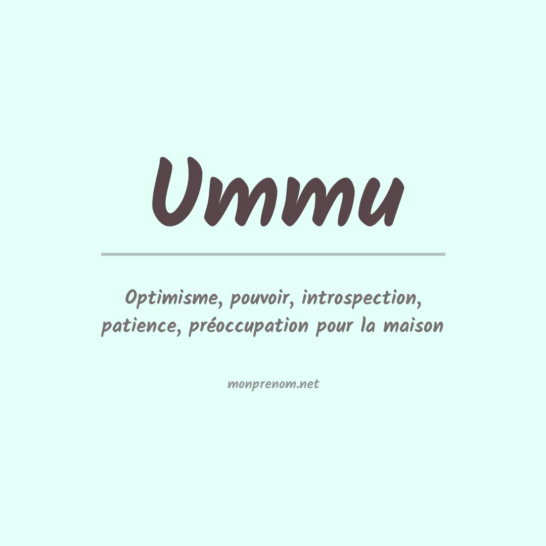 Prénom Ummu